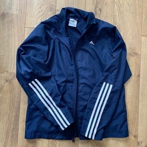 Navy blue adidas track jacket